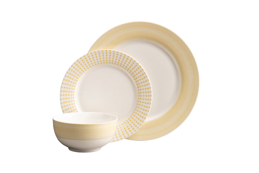 Aynsley Spots & Dots Mustard 12 Piece Set