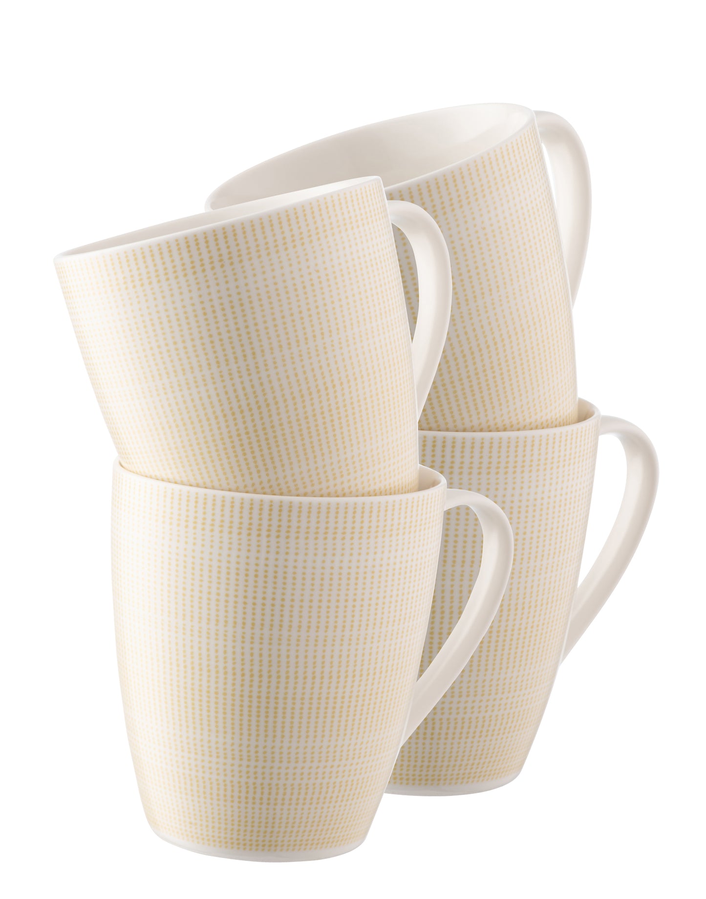 Aynsley Spots & Dots Mustard Mug Set of 4