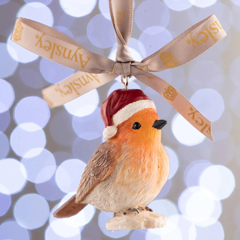 Aynsley Robin Wearing Santa Hat Ornament-Christmas-Goviers