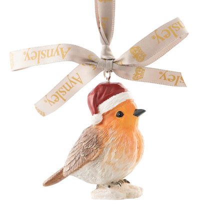 Aynsley Robin Wearing Santa Hat Ornament-Christmas-Goviers