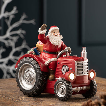 Aynsley Santa Tractor LED Figurine-Christmas-Goviers