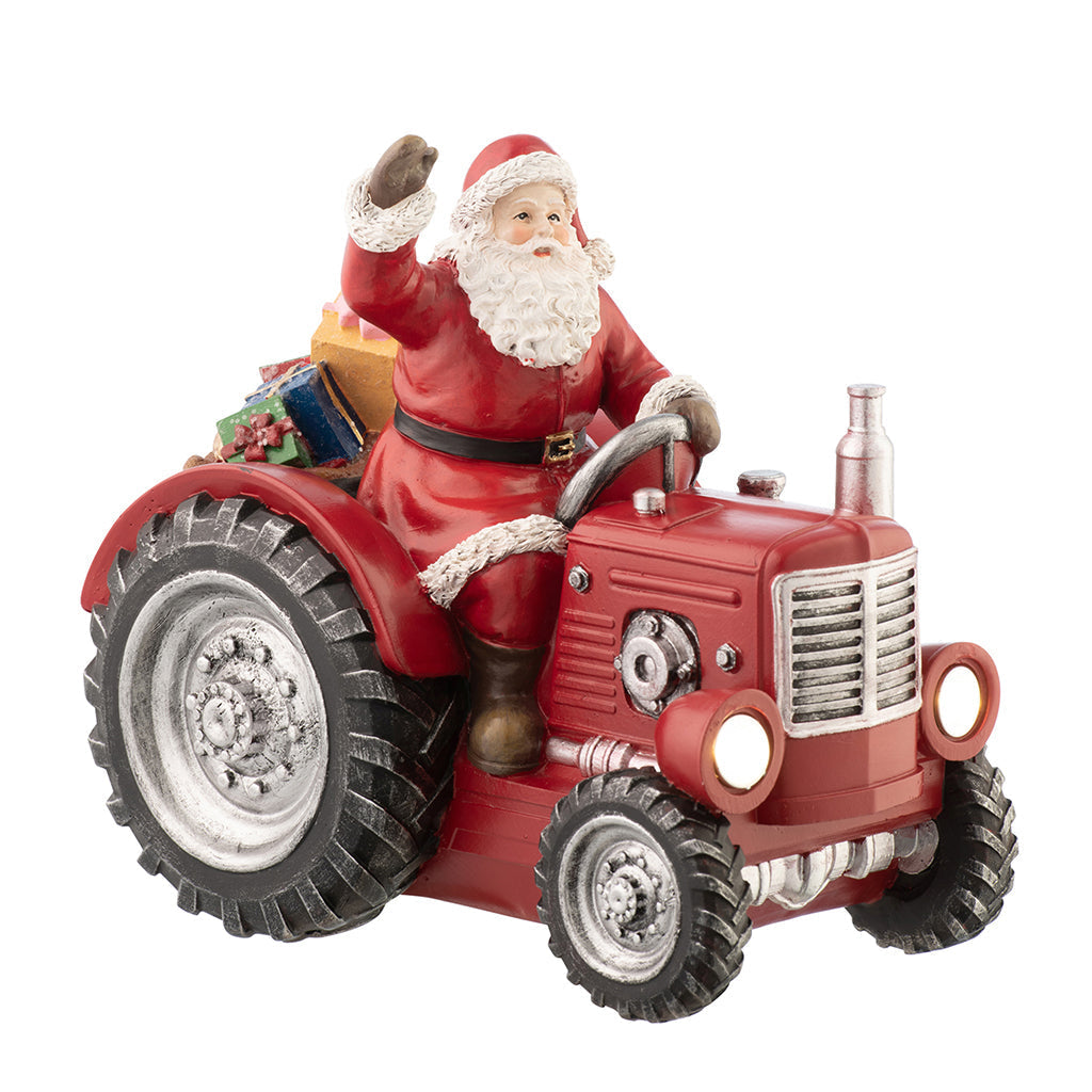 Aynsley Santa Tractor LED Figurine-Christmas-Goviers