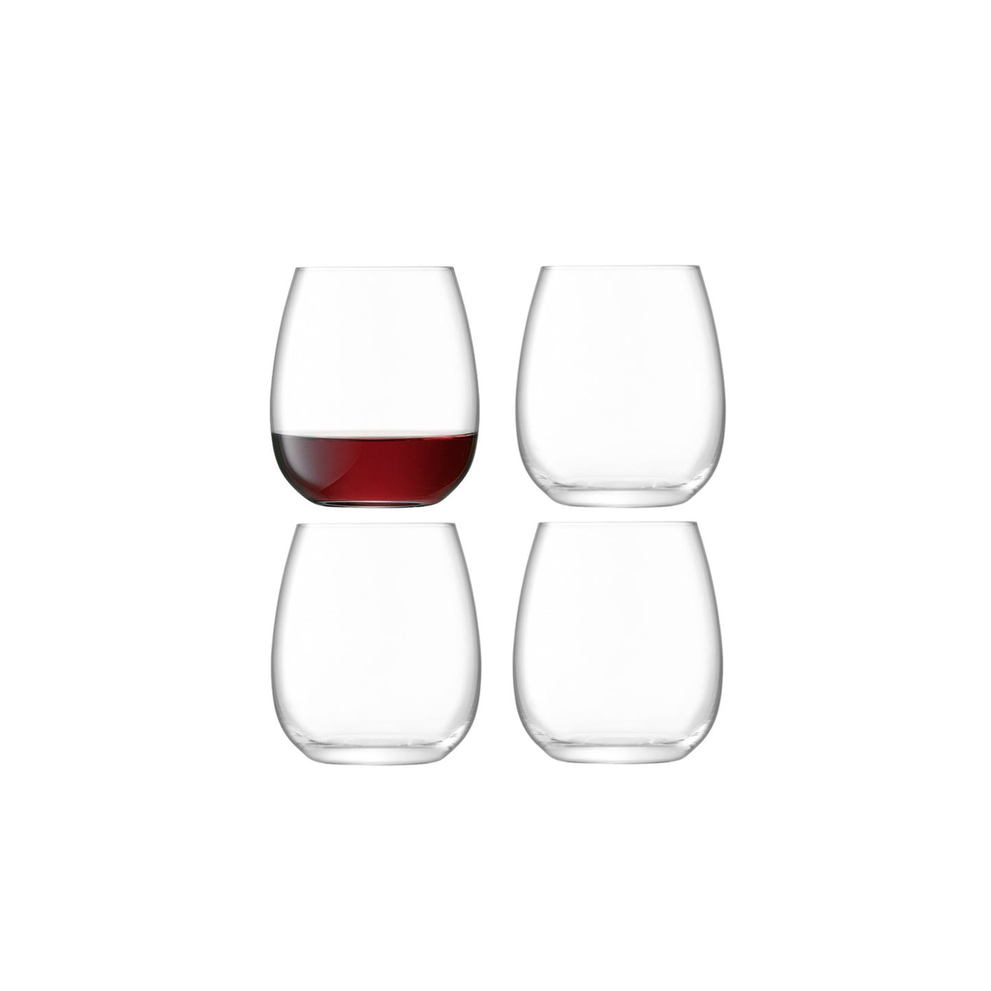 LSA Glass Borough Stemless Glass 455ml Set of 4