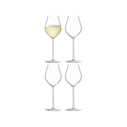 LSA Glass Borough Champagne Tulip Glass 285ml Set of 4