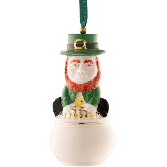 Belleek Leprechaun Pot of Gold Annual Ornament 2023-Christmas-Goviers