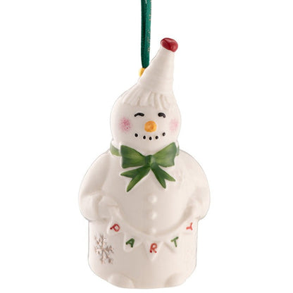 Belleek Party Snowman Hanging Ornament-Christmas-Goviers