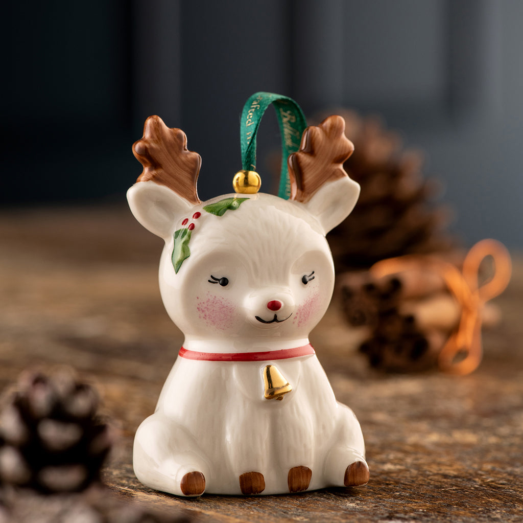 Belleek Reindeer Ornament-Christmas-Goviers