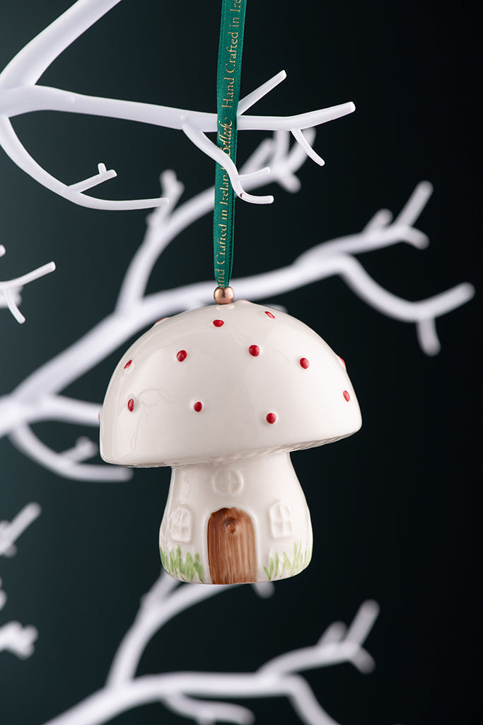 Belleek Toadstool Hanging Ornament-Christmas-Goviers