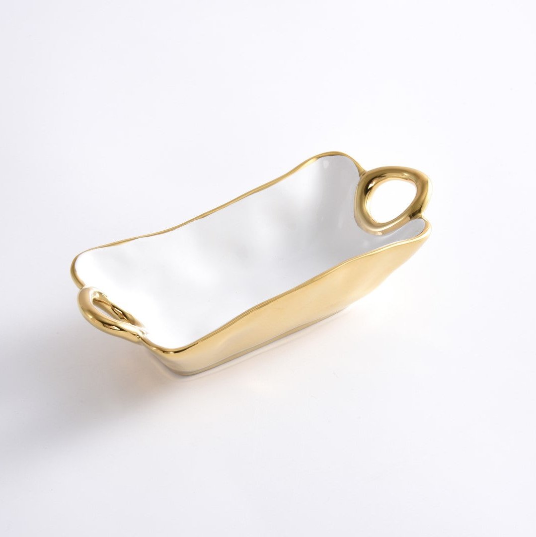 Pampa Bay Golden Handles Mini Rectangular Bowl