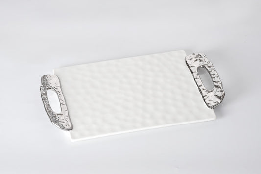 Pampa Bay Accessories Tray with Silver Handles