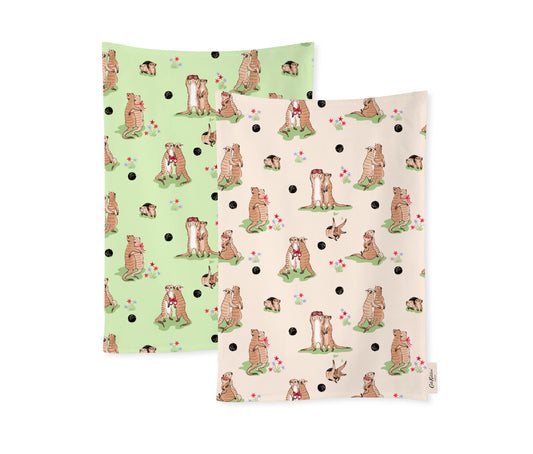 Cath Kidston Meerkats Tea Towels Set of 2