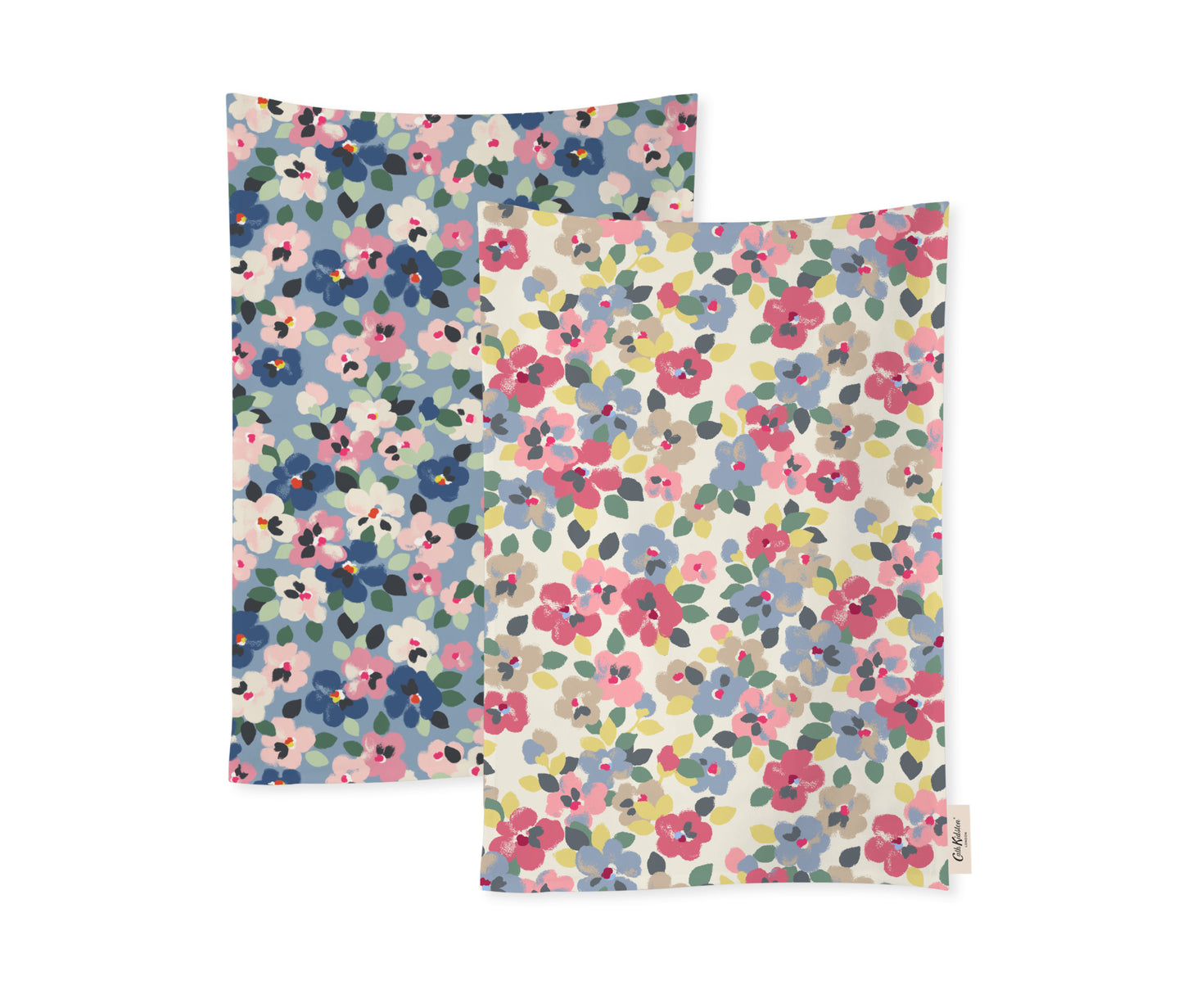 Cath Kidston Painted Pansies Tea Towels Set of 2