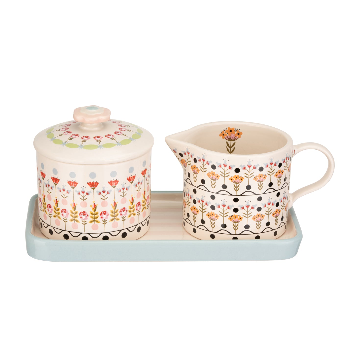 Cath Kidston Painted Table Ceramic Sugar & Milk Jug Set