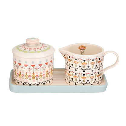 Cath Kidston Painted Table Ceramic Sugar & Milk Jug Set