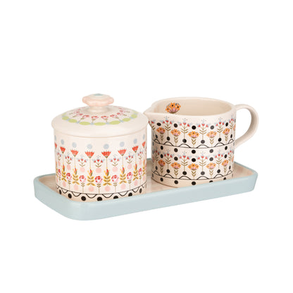 Cath Kidston Painted Table Ceramic Sugar & Milk Jug Set