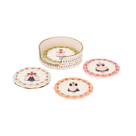 Cath Kidston Spring Birds Ceramic Coaster Set of 4