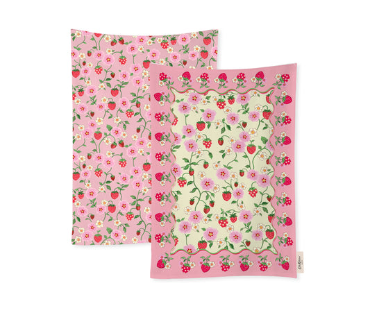 Cath Kidston Strawberry Tea Towels Set of 2