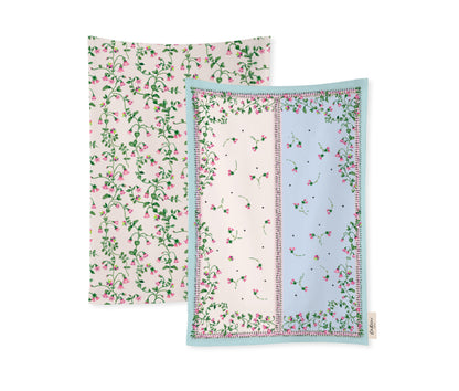 Cath Kidston Twin Flowers Tea Towels Set of 2