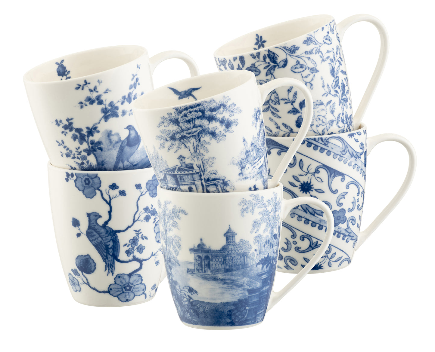 Aynsley Archive Blue Mug Set of 6