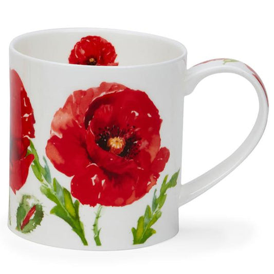 Dunoon Orkney Floral Blooms Poppy Mug-Goviers