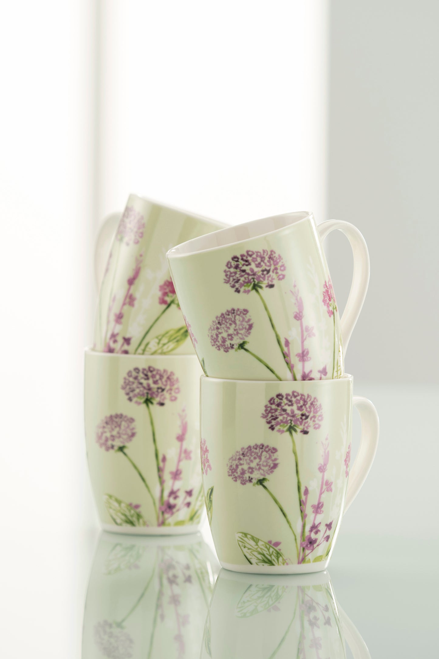 Aynsley Floral Spree Mugs Set of 4