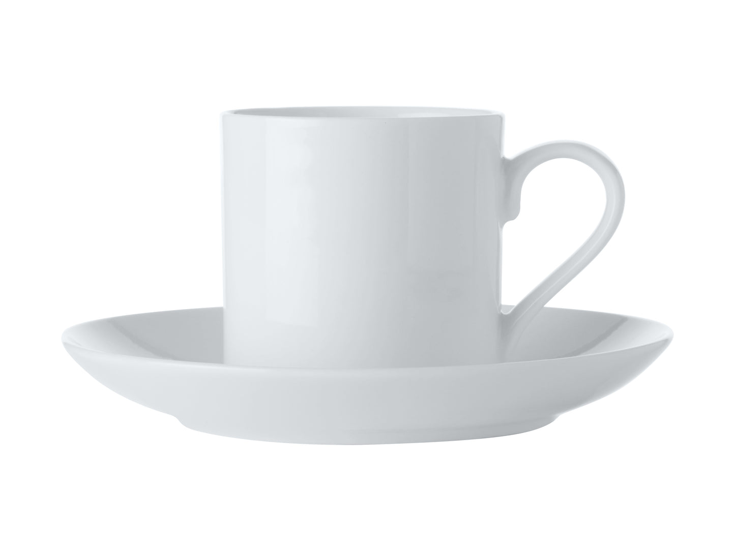 Maxwell and Williams White Basics Straight Demi Cup & Saucer 100ml