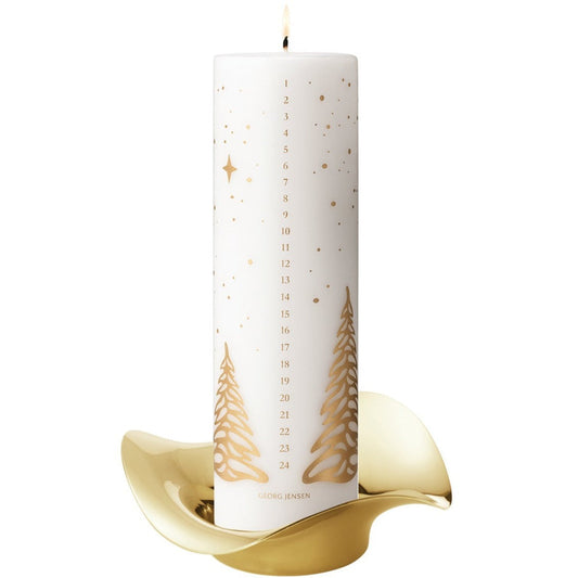 Georg Jensen Advent Calendar Candle Gold with Candleholder-Christmas-Goviers