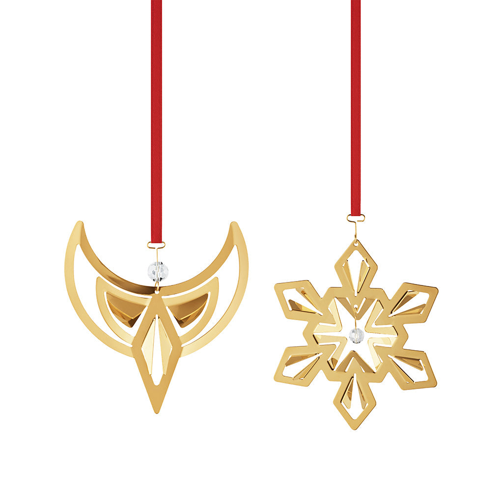 Georg Jensen Angel and Snowflake Set Gold 2024-Goviers