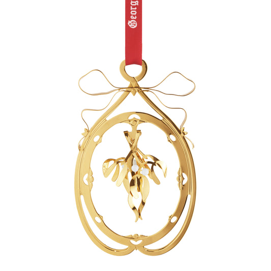 Georg Jensen Holiday Ornament 2024 Mistletoe 1994/2024 Gold-Goviers