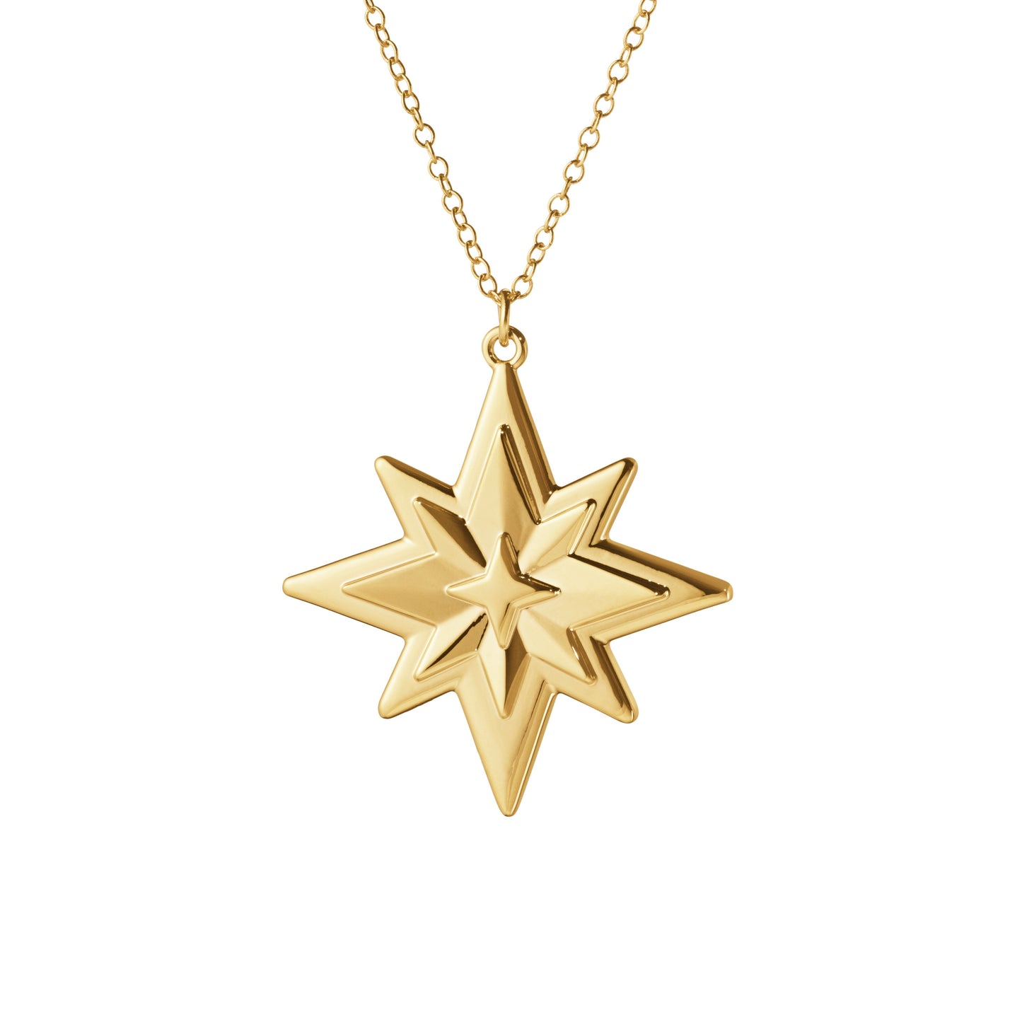 Georg Jensen Star Ornament Gold 2024-Goviers