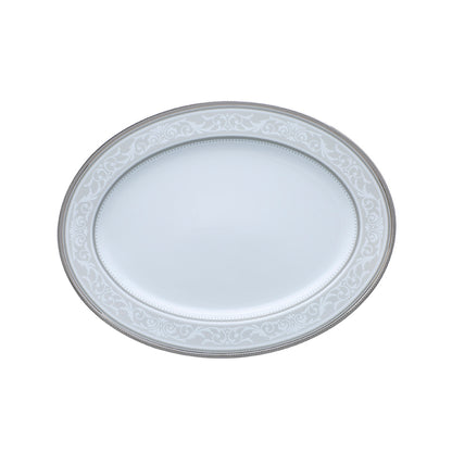 Noritake Glendonald Platinum Oval Platter 35cm