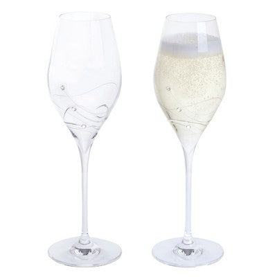 Dartington Crystal Glitz Prosecco Glasses Box of 2