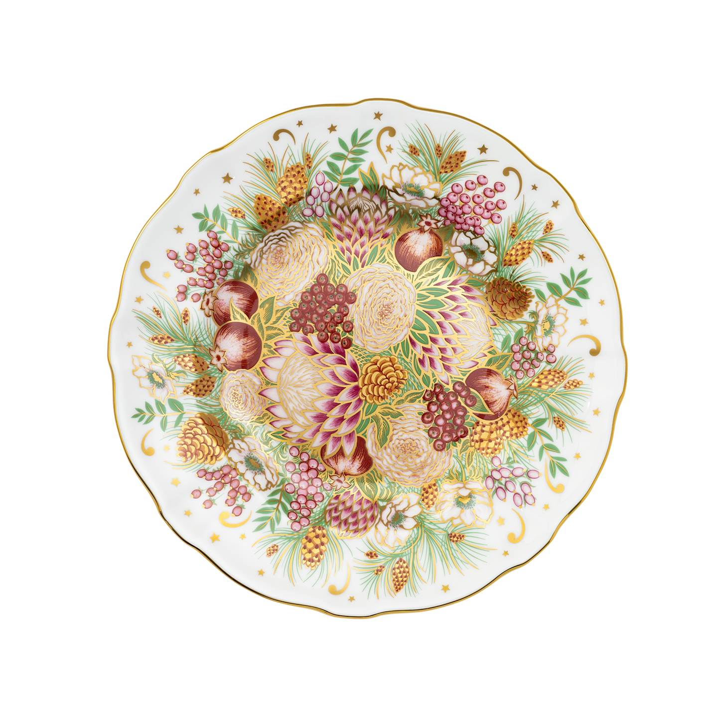 Royal Crown Derby Holiday Bouquet Accent Plate 21cm