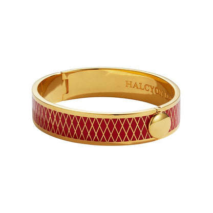 Halcyon Days Parterre Red and Gold Hinged Bangle-Jewellery-Goviers