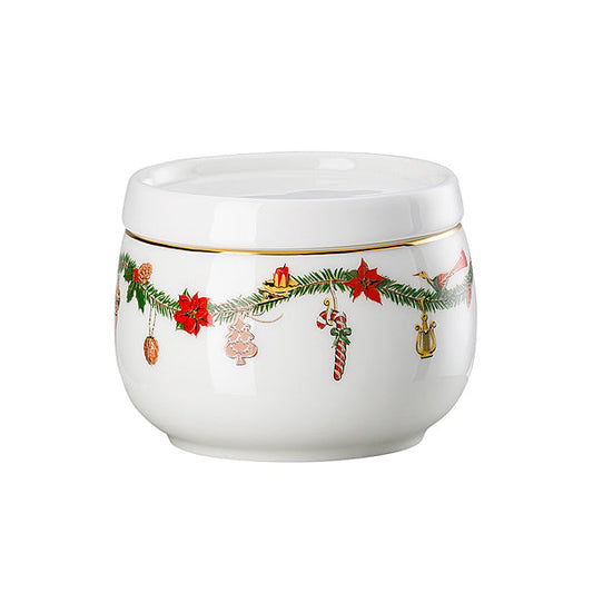 Hutschenreuther Nora Christmas Lidded Sugar-Goviers