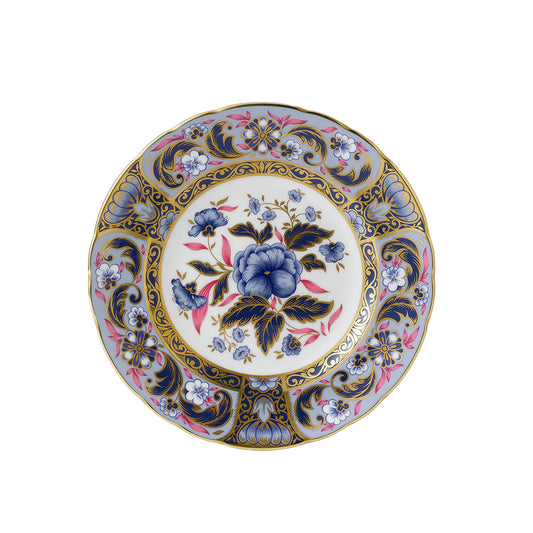 Royal Crown Derby Blue Camellias Accent Plate 21cm