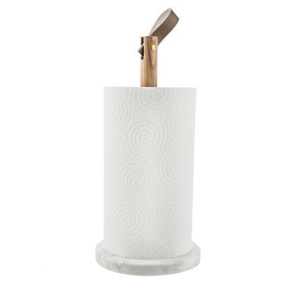 The Kitchen Pantry Acacia And Marble Paper Towel Holder