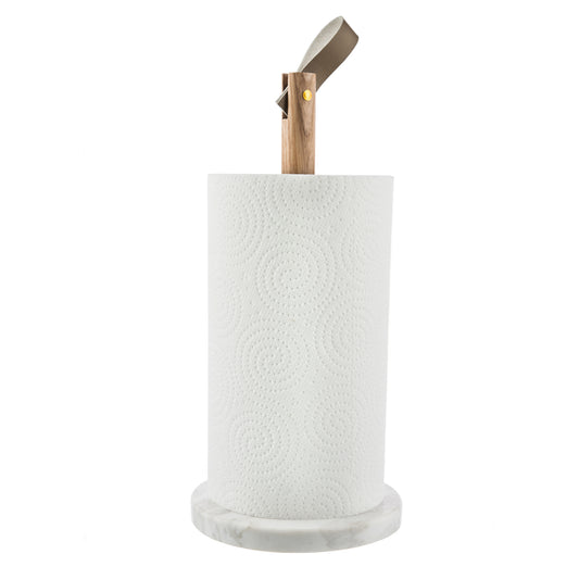 The Kitchen Pantry Acacia And Marble Paper Towel Holder