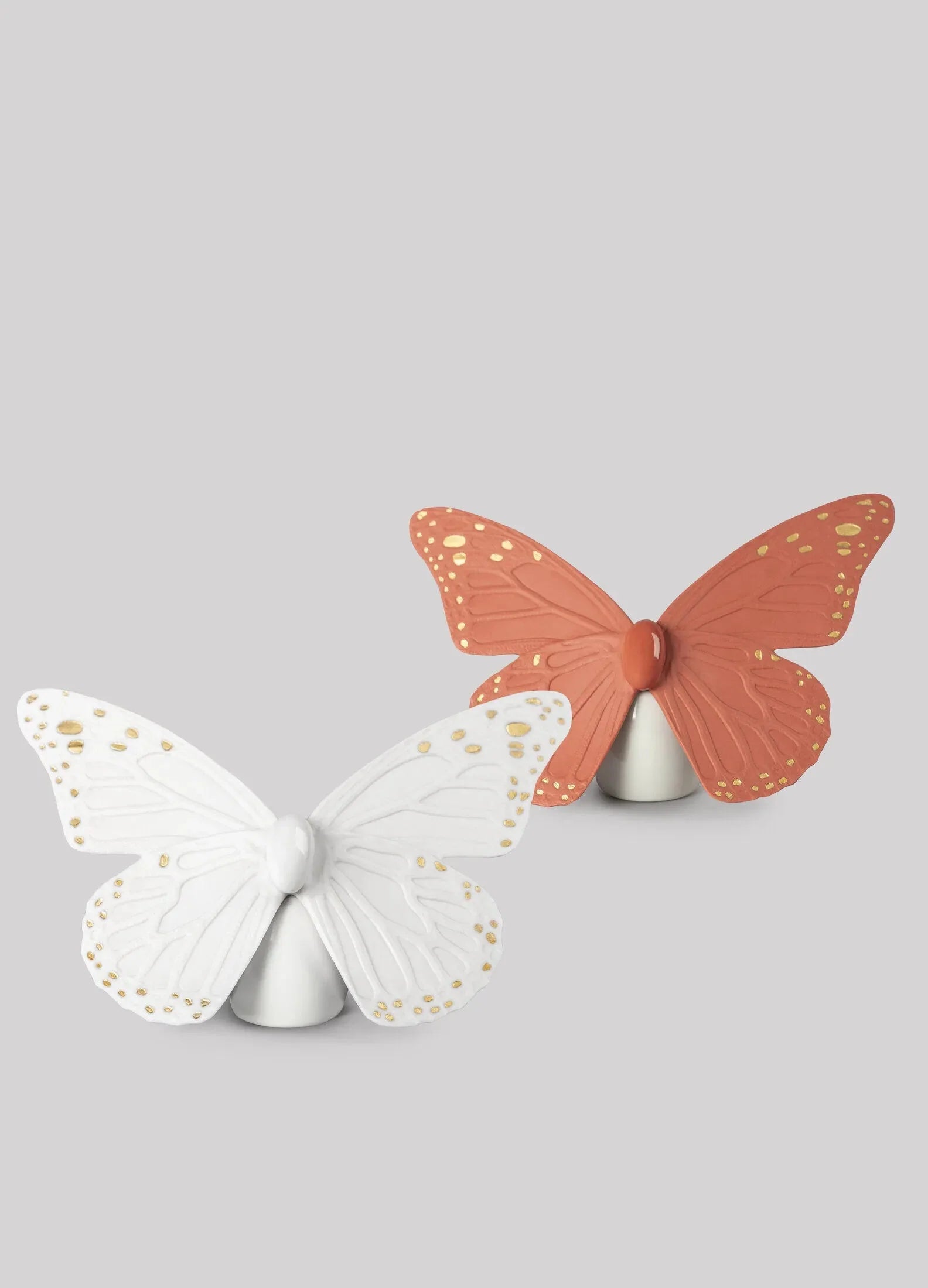 Lladro Butterfly Coral Gold-Figurines-Goviers