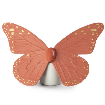 Lladro Butterfly Coral Gold-Figurines-Goviers