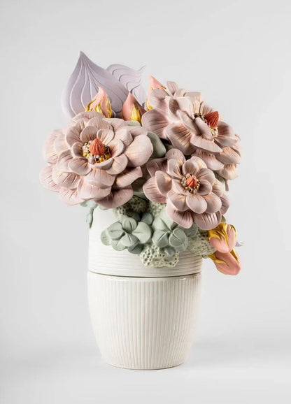 Lladro Vase with Pink Flowers-Goviers