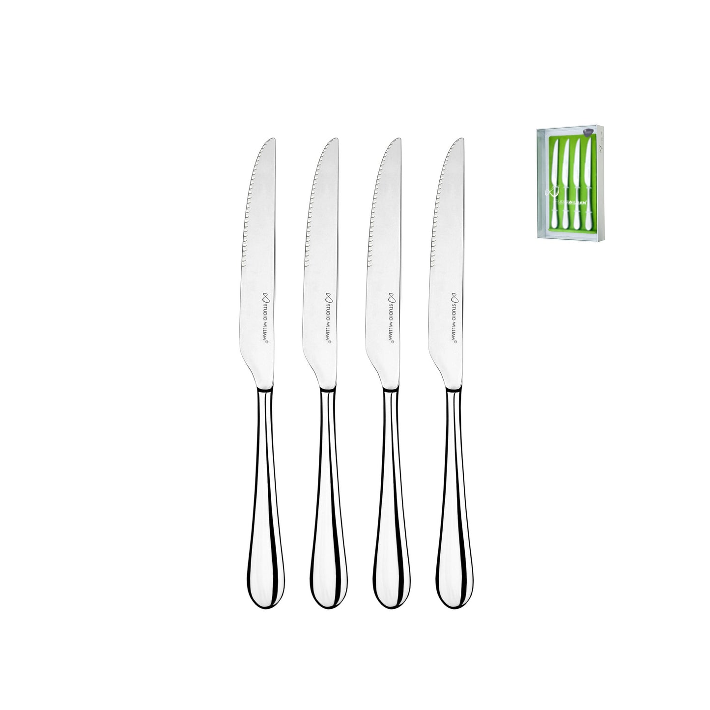 Studio William Mulberry Mirror Steak Knife Set of 4