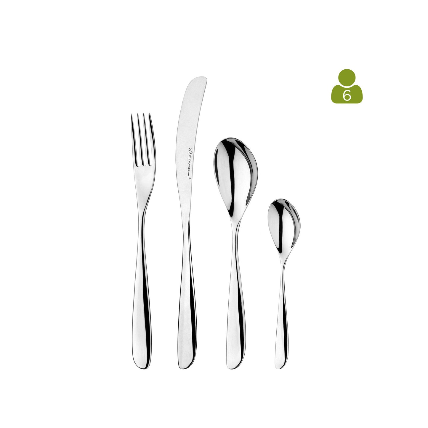 Studio William Olive Mirror 24 Piece Cutlery Set