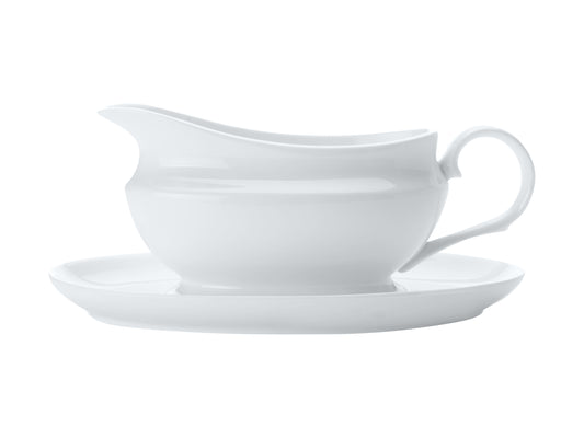 Maxwell and Williams White Basics Gravy Boat & Saucer 550ml