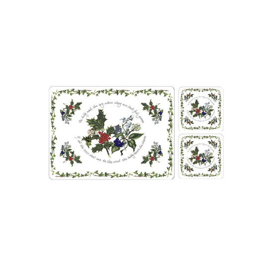 Pimpernel The Holly & The Ivy, 6 Placemats with 6 Coasters-Goviers