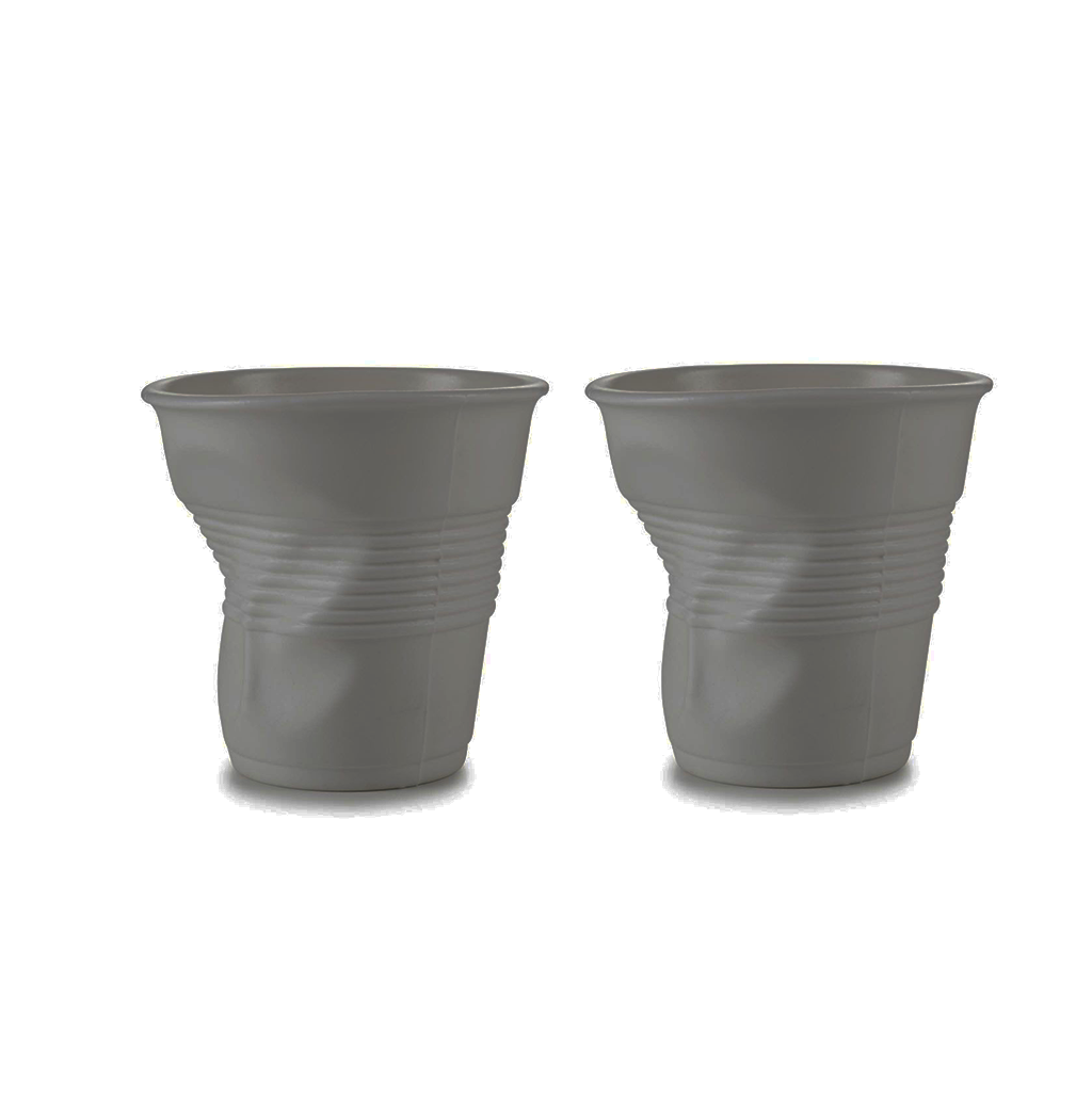 Revol Crumpled Cup Pair 18cl Grey