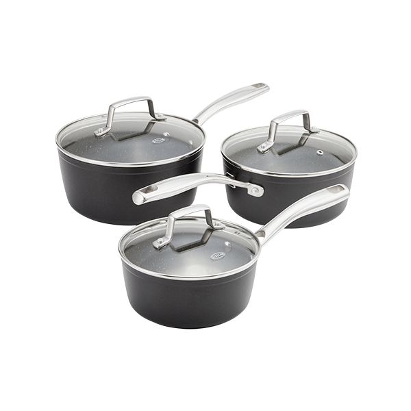 Stellar Rocktanium 3 Piece Saucepan set, Non-Stick