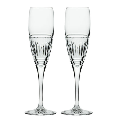 Royal Scot Crystal Art Deco Champagne Flutes Set of 2-Home & Garden > Kitchen & Dining > Tableware > Drinkware-Goviers