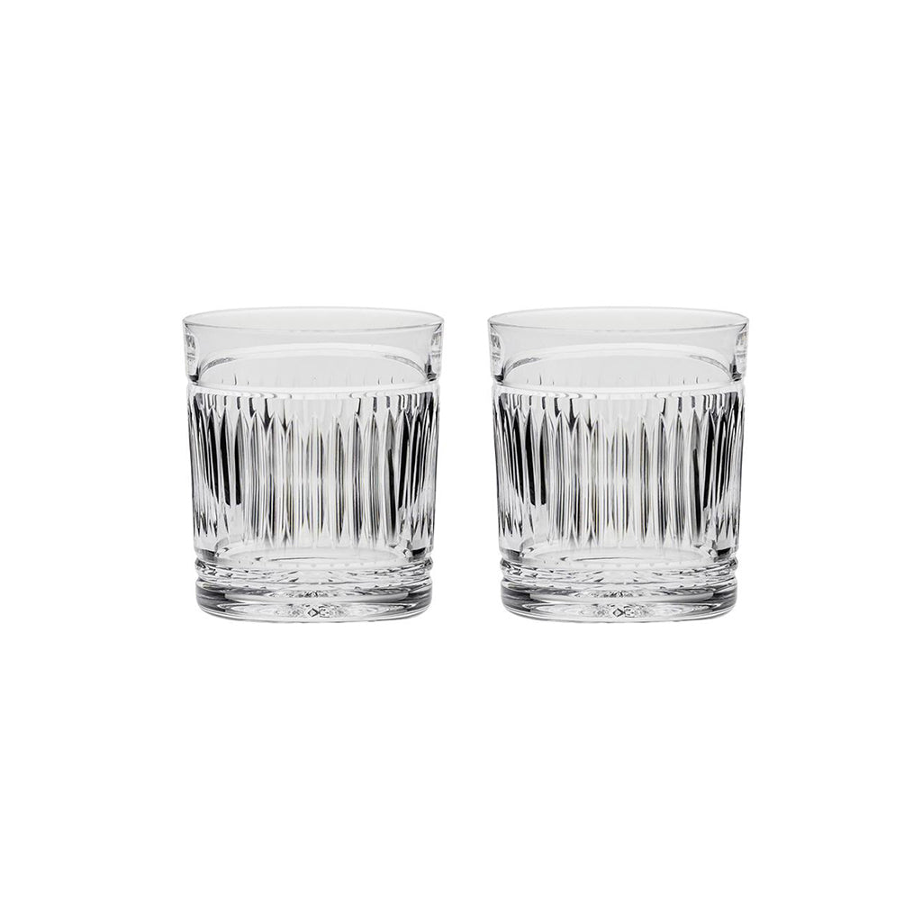 Royal Scot Crystal Art Deco Large Tumbers Set of 2-Home & Garden > Kitchen & Dining > Tableware > Drinkware-Goviers