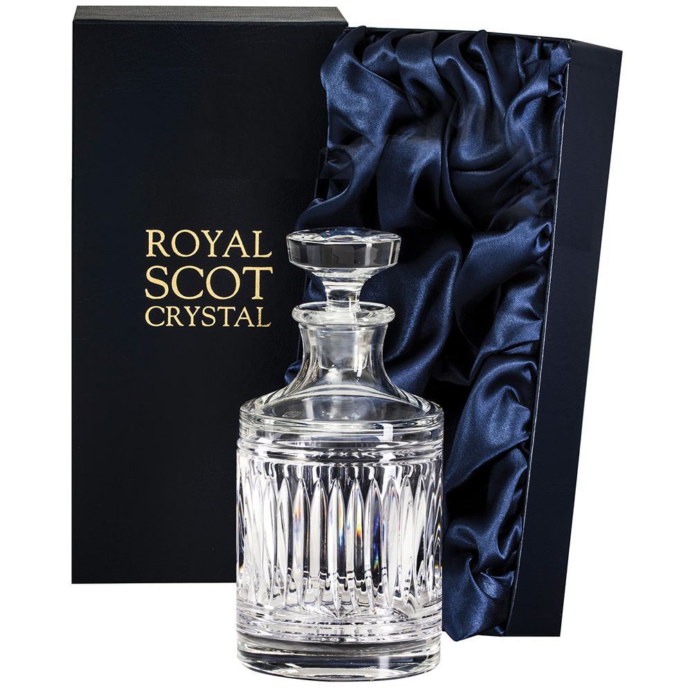 Royal Scot Crystal Art Deco Single Malt Round Spirit Decanter-Home & Garden > Kitchen & Dining > Tableware > Drinkware-Goviers